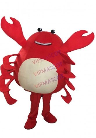 Red Crab Mascot Costumes Unisex Cartoon Apparel Cosplay Custom Made Adult Size Fancy Dress Carnival Party Adult Size