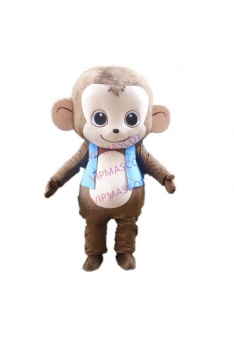 Little Monkey Mascot Costume Adult Size Cute Cartoon Monkey Theme Anime Cosplay Costumes for School Kids