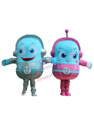 Mascot Costume Blue Costume Mascot Fancy Cartoon Costume  Apparel