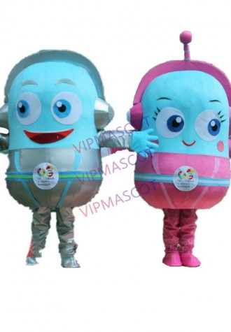 Mascot Costume Blue Costume Mascot Fancy Cartoon Costume  Apparel