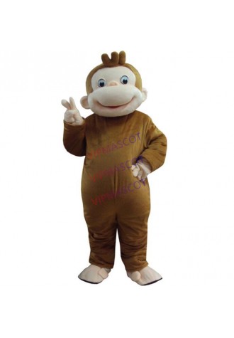 Curious George Monkey Mascot Costumes costumes cartoon fancy dress costume animal large brown Halloween Party