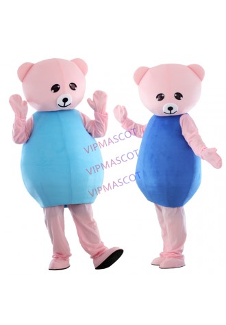 Bear cartoon Mascot Costume pink Suits Cosplay performance Outfits for Carnival Halloween Christmas Easter lol surprises party