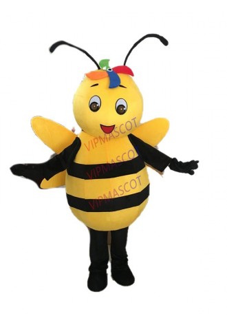 Bee Hornet Mascot Costume Yellow Bee Mascot Adult Character Costume Cosplay Apparel Wasp Bee Mascot Costume for Halloween Party