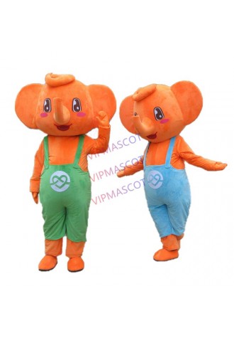 New Style Elephant Mascost Costume Cartoon Elephants Mascot Costumes with Big Ear for Adult Animal Halloween Party Event