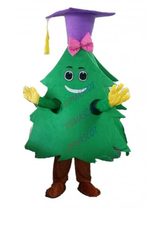Christmas tree Mascot Costume Doctor hat cartoon fancy dress Halloween party Adult ceremony mascot Costume