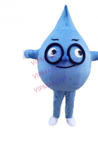 Water Drop Mascot Costume Adult Size Apparel Fancy Dress Christmas Cosplay for Halloween Party Event