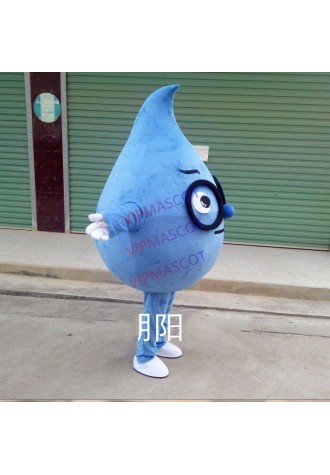 Water Drop Mascot Costume Adult Size Apparel Fancy Dress Christmas Cosplay for Halloween Party Event