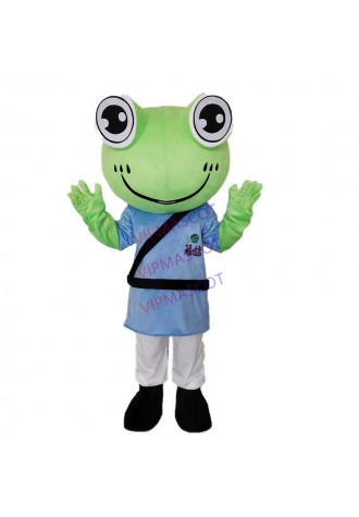 Frog Mascot Costume Cartoon Character Plush Mascot Costumes for Christmas Halloween Birthday Party Adult Suit Advertising Dress