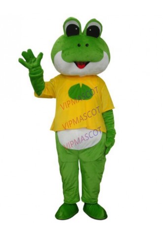 Green frog Mascot Coutume Fancy Dress birthday Halloween party Cartoon performance props