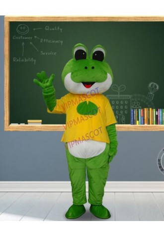 Green frog Mascot Coutume Fancy Dress birthday Halloween party Cartoon performance props