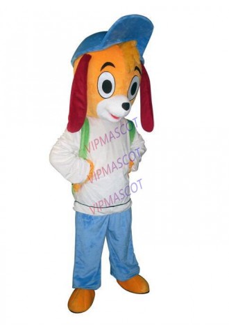 Blue Hat Dog Mascot Costume Adult Size Cosplay Mascot Costume Free Shiping Halloween Fancy Dress party