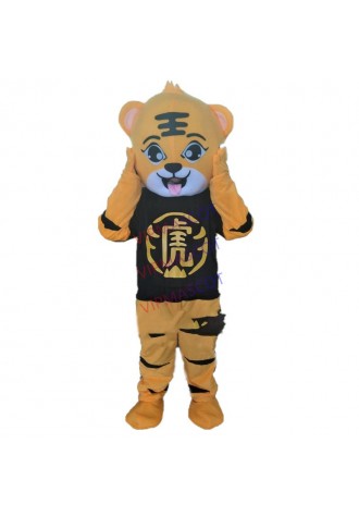 Cartoon Animal Mascot Adult Costume Tiger Mascot Costume High Quality Tiger Mascot Costumes Halloween Fancy Carnival Party Dress