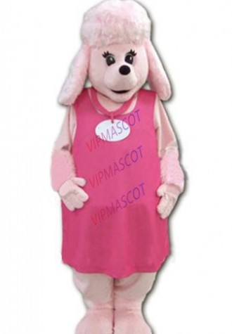 mascot Pink Pregnant dog Mascot Costume Adult Size Pregnant Advertising Mascotte Outfit Suit Dog Carnival Costume