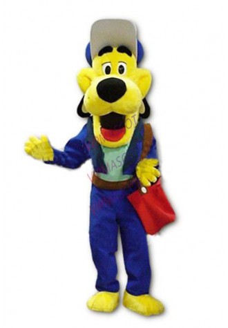 mascot  Blue Coat Yellow Dog Costume Mascot For Sale Adult Animal Mascot Costume Advertising Cosply Mascotte Outfit Suit