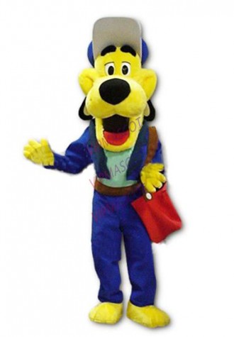 mascot  Blue Coat Yellow Dog Costume Mascot For Sale Adult Animal Mascot Costume Advertising Cosply Mascotte Outfit Suit