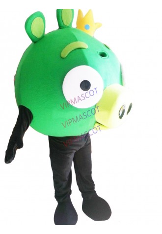 Christmas halloween Green Pig Bird Adult Mascot Costume Fancy Outfit Cartoon Character Party Dress Free Shipping