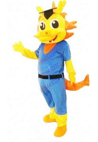 Cute Christmas halloween Blue Dragon Mascot Costume Fancy Outfit Cartoon Character Party Dress Free Shipping