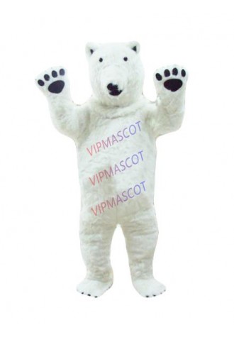 Hot sale new Adult cute cartoon black nose white bear mascot fancy dress lovely costumes party costumes