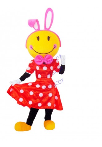 Hot selling Adult cute Professional New red rabbit Mascot Costume Fancy Dress Adult Size
