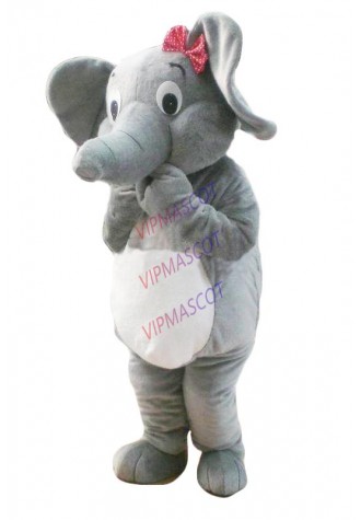 New arrival Cute Cartoon Character Adult lovely grey elephant Mascot Costume Fancy Dress Halloween party costume