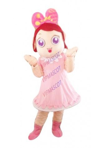Hot sale Adult lovey girl mascot suit human mascot outfit fancy dress costumes mascot suit
