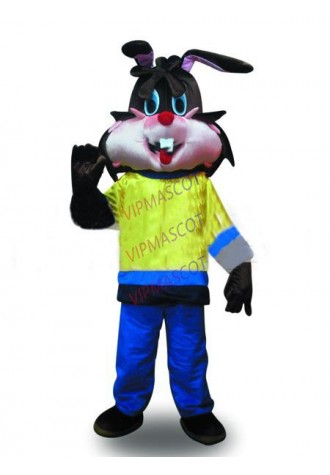 New arrival Cute Adult cute yellow happy rabbit mascot fancy dress costumes Halloween party costumes