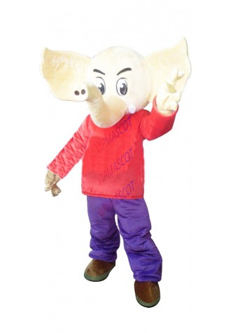 Hot sale Adult cute red elephant mascot fancy dress costumes Halloween party costumes