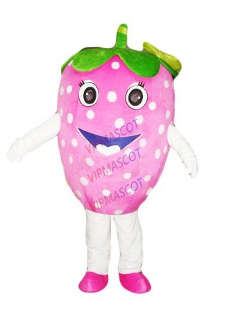 Hot sale Cute Adult New Cute Pink strawberry Mascot Costume Adult Size Halloween coatume