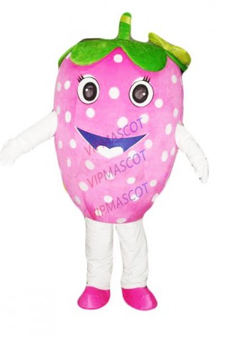 Hot sale Cute Adult New Cute Pink strawberry Mascot Costume Adult Size Halloween coatume