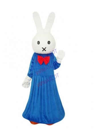 Hot sale Adult cute blue rabbit mascot fancy dress costumes Chirstmas party costumes
