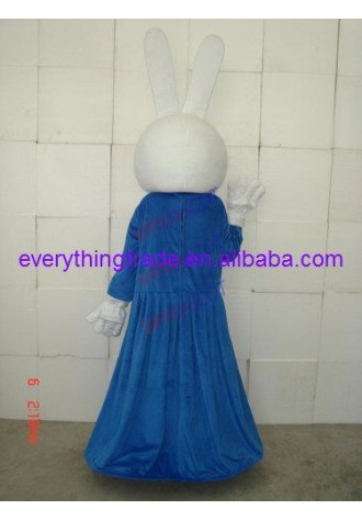 Hot sale Adult cute blue rabbit mascot fancy dress costumes Chirstmas party costumes