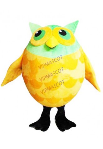 Hot sale Cute Adult cute yellow big fat owl mascot costume fancy dress Halloween party costumes adult size