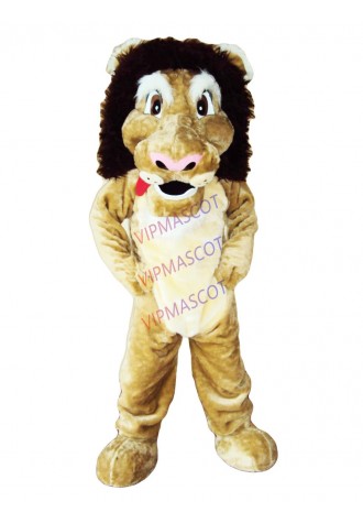 New arrival Foam Cartoon Character Adult cute light brown lion Mascot Costume Fancy Dress Halloween party costume