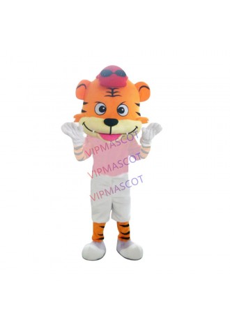 Hot selling Foam Adult cartoon character lovely orange little tiger Mascot Costume Halloween party costumes