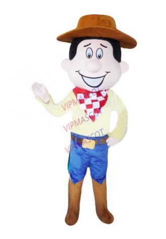 New arrival Foam Adult lovely cartoon brown hat boy mascot costume fancy dress party costumes adult size