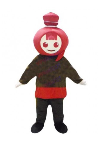 Hot selling Cute Adult lovely cartoon red head girl mascot costume fancy dress party costumes adult size