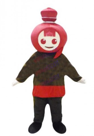 Hot selling Cute Adult lovely cartoon red head girl mascot costume fancy dress party costumes adult size