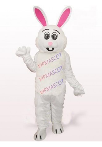 Cartoon Character Adult White Rabbit With Red Ear Dress cosplay Halloween  Party Costume