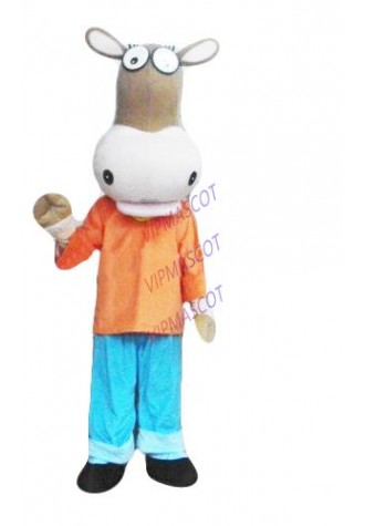 New arrival Cartoon Character lovely Professional Big Moose Deer Mascot Costume party costume Adult Size