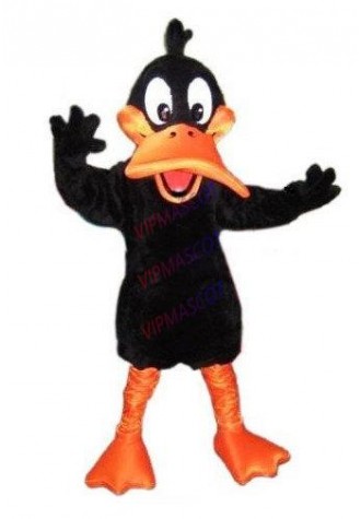 Hot sale Cute Cartoon Character Black Duck mascot Costume fancy dress party costume Adult size