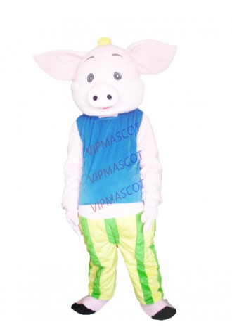 Hot sale Cartoon Character Adult cute pink pig mascot Costume fancy dress party costume adult size