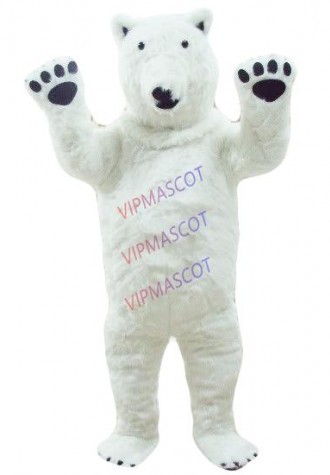 Hot selling Adult cartoon character lovely Polar Bear Mascot Costume fancy dress party costumes