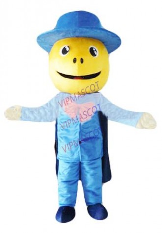 Hot sale Cute Adult lovely cartoon blue hat doll mascot costume fancy dress party costumes adult size