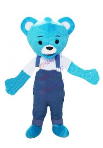 New arrival Cute Adult cartoon cute little blue bear mascot costume suit fancy dress party costumes