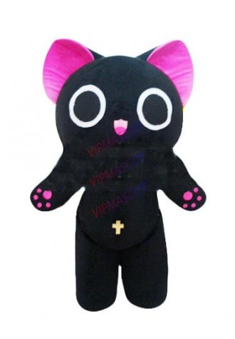 New arrival Foam Adult cartoon cute black cat doll mascot costume suit fancy dress party costumes