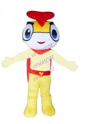 Hot selling Cute Adult cartoon lovely yellow little baby mascot costume suit fancy dress party costumes adult size