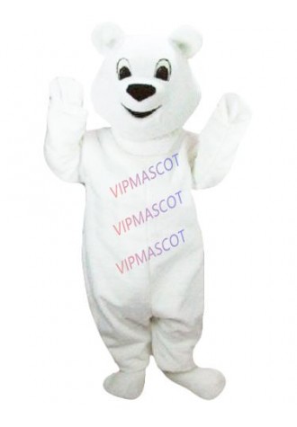 New arrival Foam Cartoon Character Adult Cute White Polar Bear Mascot Costume Adult Size HOT SALE
