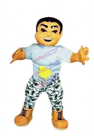 Hot sale Foam Adult MILITARY GUY MASCOT COSTUME Soldier Armyman Serviceman Adult Fancy Dress Cartoon Suit