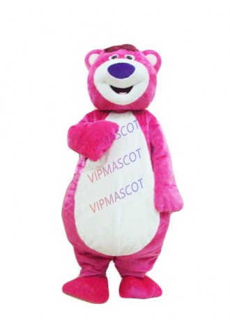 Hot sale Cute Adult Lotso Bear Mascot Costume Fancy Dress Halloween Cartoon Party Outfits Adult Size