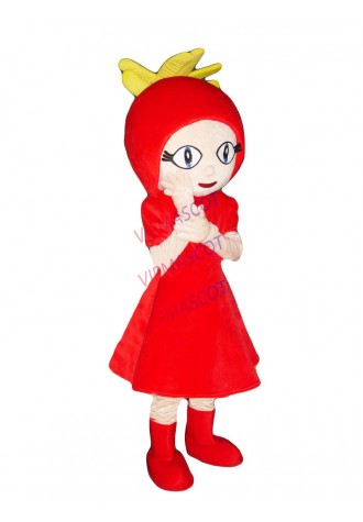 HOT Cute Adult lovely red girl mascot fancy dress costumes Halloween cartoon party costumes adult size